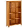 vidaXL 4-Tier Bookcase 70x22x110 cm Solid Oak Wood