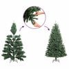 vidaXL Slim Christmas Tree Green 210 cm PVC and Solid Pine wood