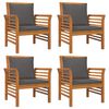vidaXL 5 Piece Garden Lounge Set with Cushions Solid Wood Acacia