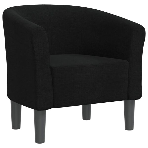 vidaXL Tub Chair Black Fabric