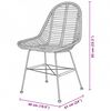 vidaXL Dining Chairs 4 pcs Natural Rattan