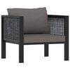 vidaXL 7 Piece Garden Lounge Set with Cushions Poly Rattan Anthracite