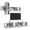 vidaXL 7 Piece TV Cabinet Set Concrete Grey Engineered Wood