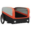 vidaXL Bike Trailer Black and Orange 45 kg Iron