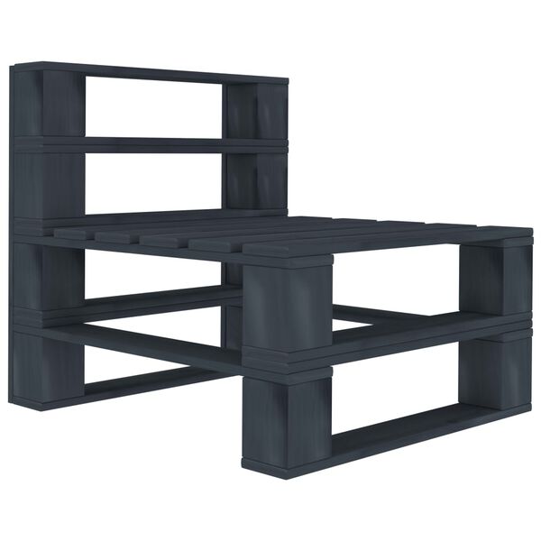 vidaXL 4 Piece Garden Pallet Lounge Set Wood Grey