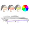 vidaXL LED Bed Frame without Mattress 150x200 cm King Size King Size Solid Wood