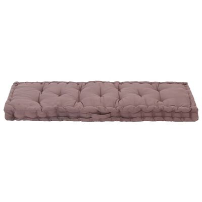 vidaXL Pallet Floor Cushion Cotton 120x40x7 cm Taupe