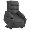 vidaXL Electric Stand up Massage Recliner Chair Dark Grey Fabric