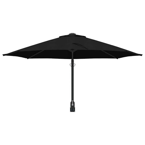 vidaXL Garden Parasol Black and Black 248 x 248 x 148 cm