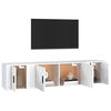 vidaXL 3 Piece TV Cabinet Set White Engineered Wood