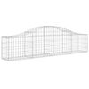 vidaXL Arched Gabion Baskets 10 pcs 200x30x40/60 cm Galvanised Iron