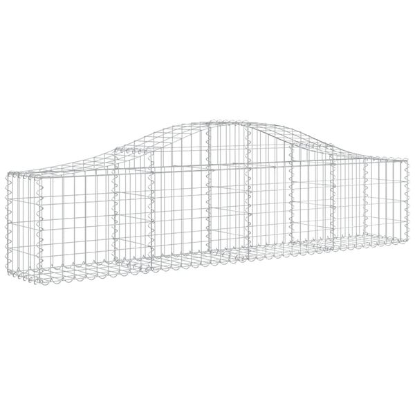 vidaXL Arched Gabion Baskets 10 pcs 200x30x40/60 cm Galvanised Iron