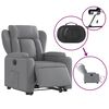 vidaXL Electric Stand up Recliner Chair Light Grey Fabric