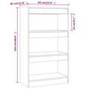 vidaXL Book Cabinet/Room Divider Smoked Oak 60x30x103 cm Engineered Wood