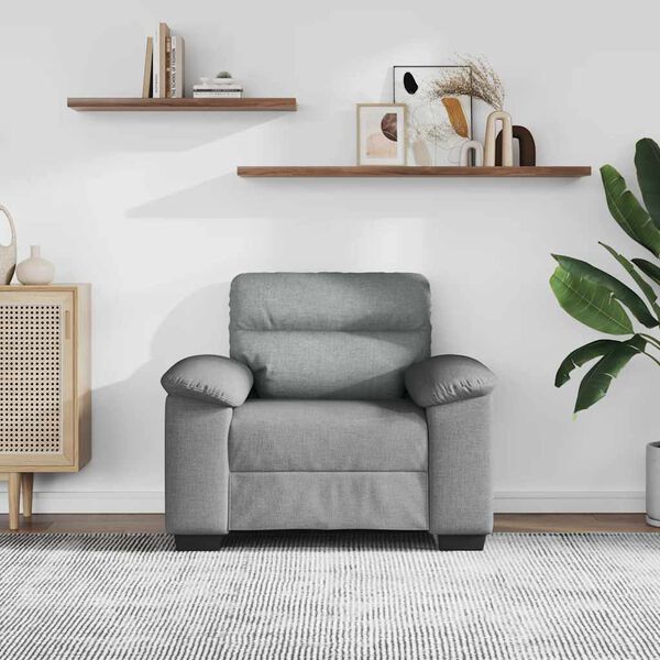 vidaXL Sofa Chair&nbsp;Light Grey 100x81x84 cm Fabric