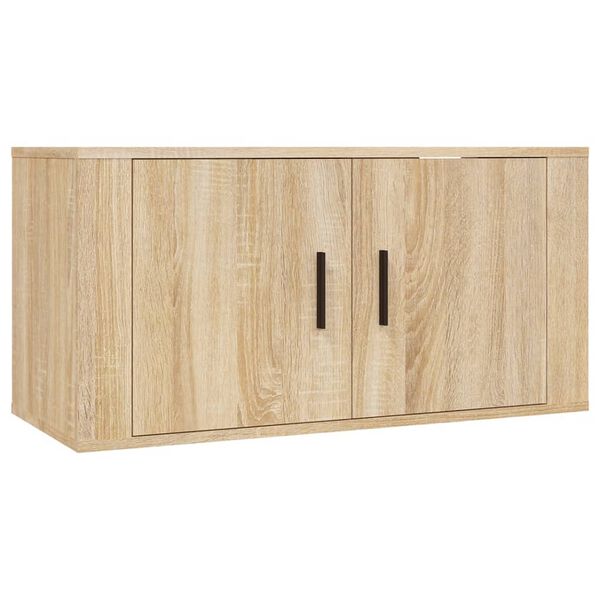 vidaXL 3 Piece TV Cabinet Set Sonoma Oak Engineered Wood