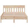 vidaXL Bed Frame without Mattress 150x200 cm King Size Solid Wood Pine