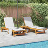 vidaXL Sun Loungers 2 pcs with Table Solid Wood Acacia