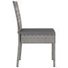 vidaXL 7 Piece Garden Dining Set Poly Rattan Grey