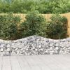 vidaXL Arched Gabion Baskets 15 pcs 200x30x60/80 cm Galvanised Iron