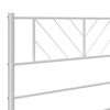 vidaXL Metal Bed Frame without Mattress with Headboard White 180x200cm