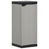 vidaXL Garden Storage Cabinet | Grey and Black | PVC and Polypropylene | Compact