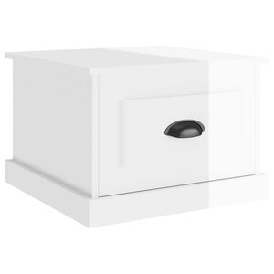 vidaXL Coffee Table High Gloss White 50x50x35 cm Engineered Wood