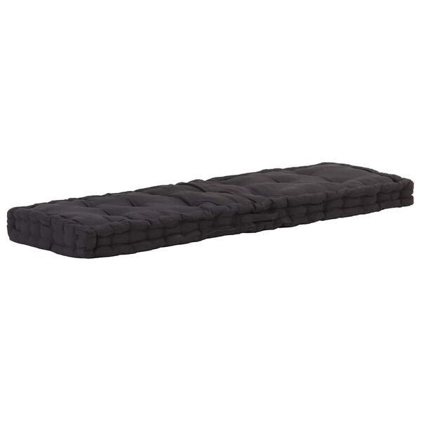 vidaXL Pallet Floor Cushions 2 pcs Cotton Black