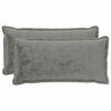 vidaXL Throw Pillow 2 pcs HOUTEN Dark Grey 40 x 80 cm Flannel