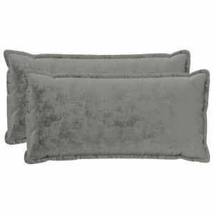 vidaXL Throw Pillow 2 pcs HOUTEN Dark Grey 40 x 80 cm Flannel