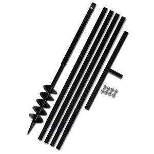 Ground Drill with Handle 100 mm with Extension Tube 5 m Steel