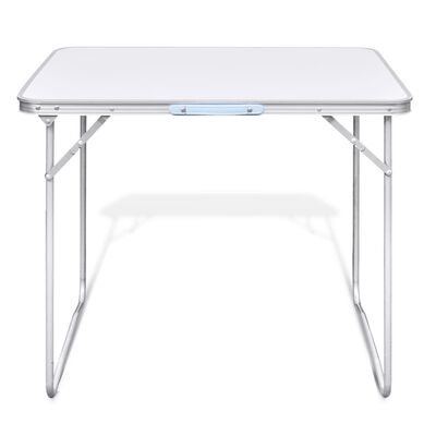 Foldable Camping Table with Metal Frame 80 x 60 cm