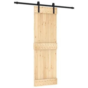 vidaXL Sliding Door 70 x 210 cm Solid Pine Wood (Untreated)