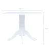 vidaXL Dining Table White 106 cm Solid Rubber Wood