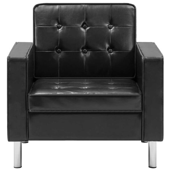 vidaXL Armchair Black 75x70x75 cm Faux Leather