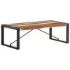 vidaXL Coffee Table | Brown and black | Solid acacia wood | 120x60x40 cm