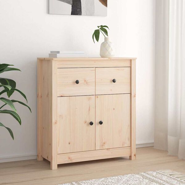 vidaXL Sideboard 70x35x80 cm Solid Wood Pine