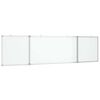 vidaXL Magnetic Whiteboard Foldable 200x50x1.7 cm Aluminium