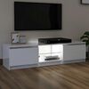 vidaXL TV Cabinet with LED Lights High Gloss White 140x40x36 cm