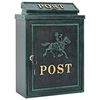 vidaXL Wall Mounted Mailbox Green 29 x 13 x 41 cm Cast Aluminum
