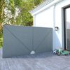 vidaXL Collapsible Terrace Side Awning Grey 400x200 cm