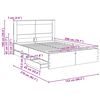 vidaXL Bed Frame with Drawer Sonoma Oak 150 x 200 cm Engineer Wood