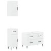 vidaXL 3 Piece Bathroom Cabinet Set HAARLEM White Engineered Wood