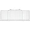 vidaXL Arched Gabion Baskets 3 pcs 300x50x100/120 cm Galvanised Iron