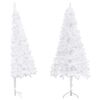 vidaXL Artificial Christmas trees PVC, Steel White