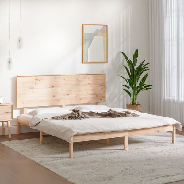 vidaXL Bed Frame without Mattress 180x200 cm Super King Solid Wood