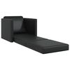 vidaXL Floor Sofa Bed 2-in-1 Black 112x174x55 cm Faux Leather