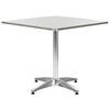 vidaXL Garden Table | Silver | Aluminium, MDF board, Stainless steel | Medium
