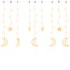 vidaXL Star and Moon Fairy Lights Remote Control 138 LED Warm White