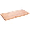 vidaXL Bathroom Countertop Light Brown 80x40x(2-4) cm Treated Solid Wood